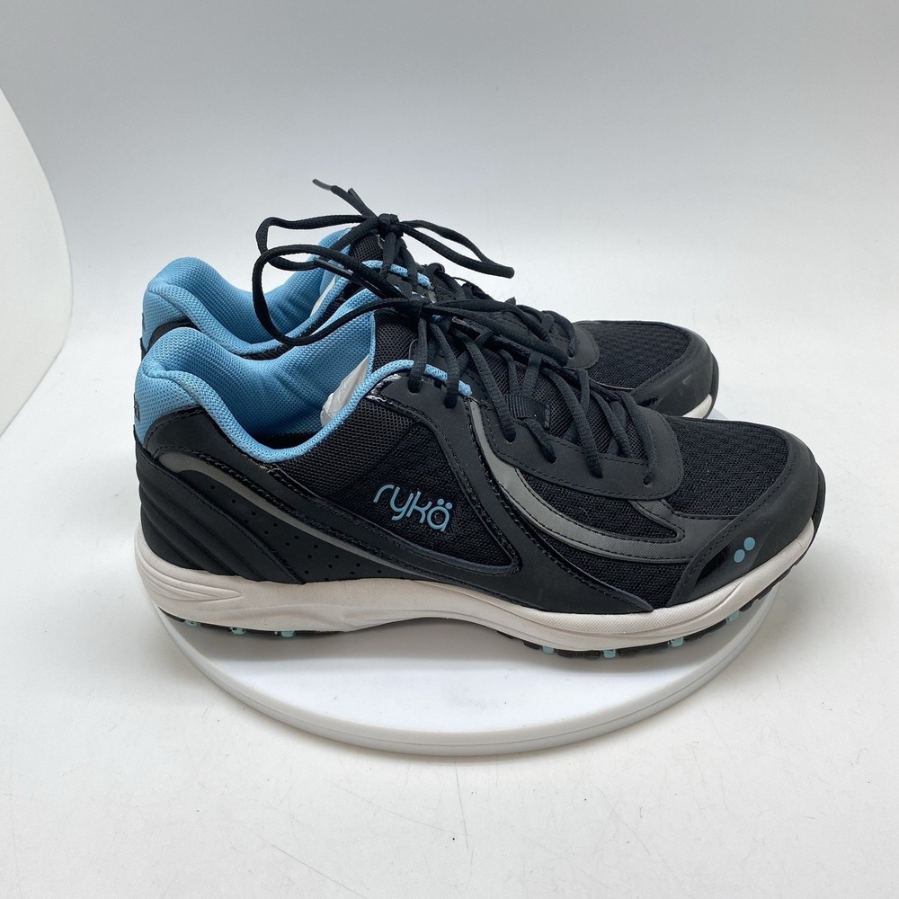 Ryka Sneakers Womens 8.5 W Dash 3 Black Blue Athletic Running Gym Shoes